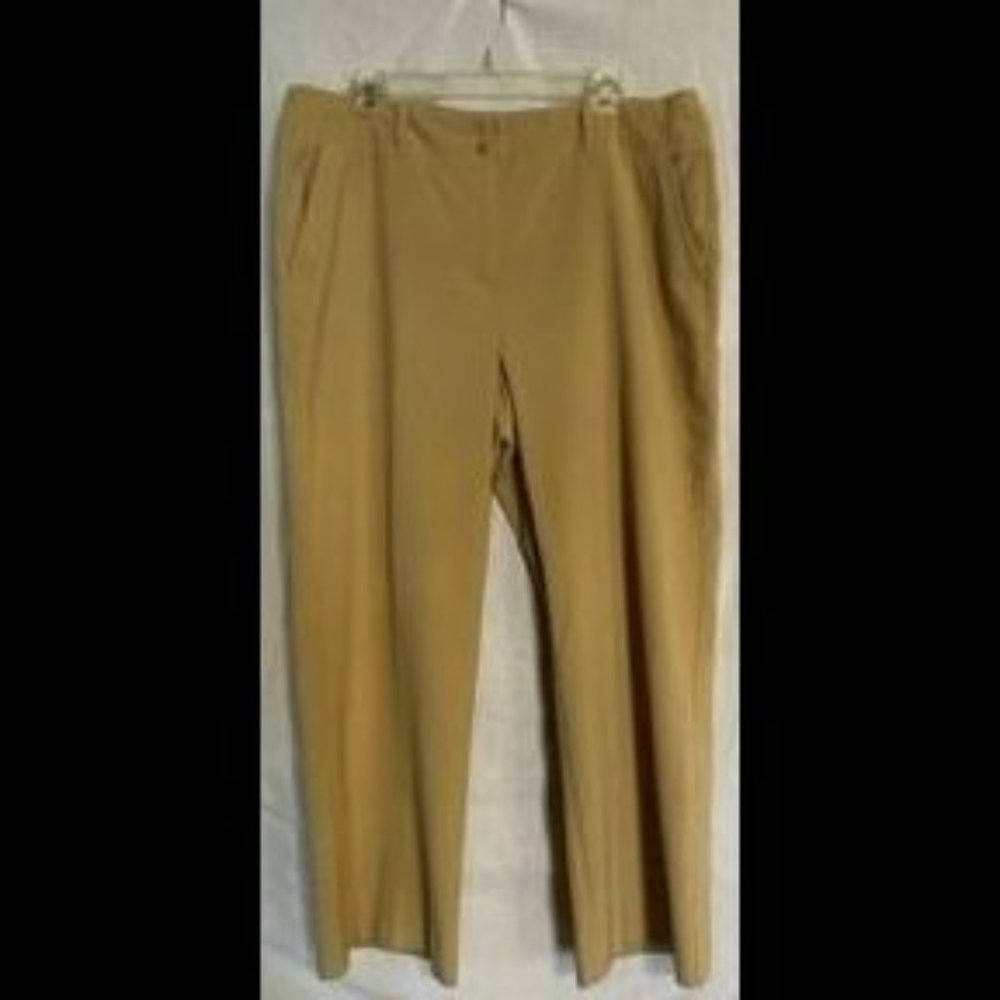 Camel dress pants with back button pockets size 16